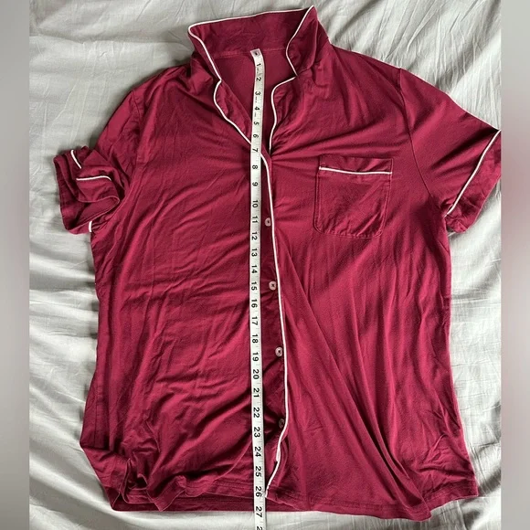 Kindred Bravely Clea Bamboo maternity pajama set size XL in deep berry - Picture 5 of 11